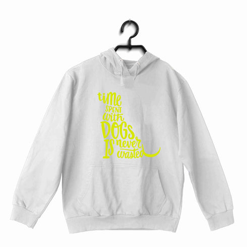 Aaramkhor Specials Dogs TIME SPENT WITH DOGS IS NEVER WASTED UNISEX HOODIE Sweatshirts